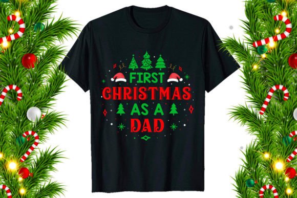Christmas T-shirt Design First Christmas Graphics & Print Templates