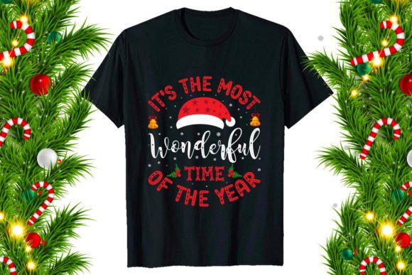 Christmas T-Shirt Design Wonderful Time Graphics