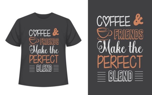 Coffee Friends Coffee T-Shirt Design: Graphics for Warm, Approachable T-Shirt Designs