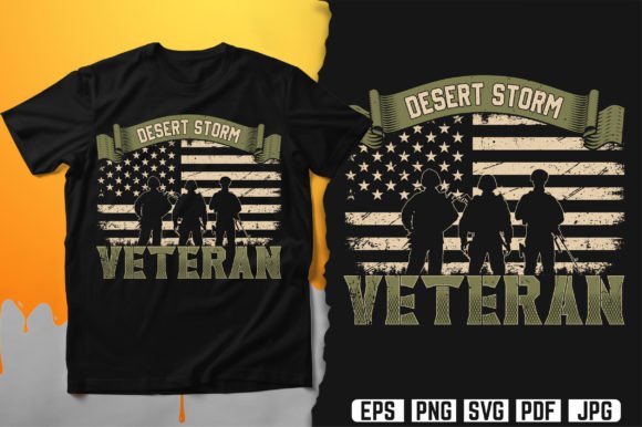 Desert Storm Veteran Graphics for T-Shirt Designs