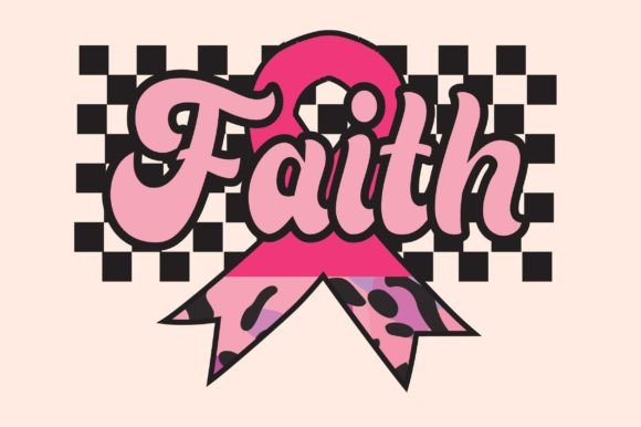 Faith Breast Cancer Sublimation Graphics for T-Shirt Designs