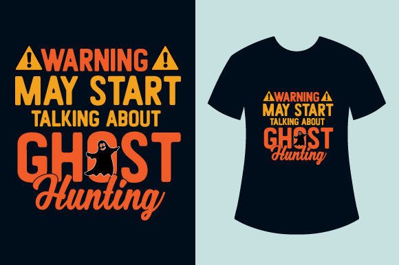 Ghost Hunting Halloween T-Shirt Design Graphics