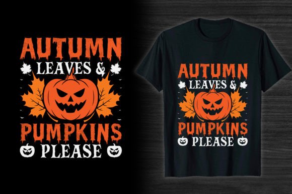 Halloween T-Shirt Designs: Autumn Leaves Graphics