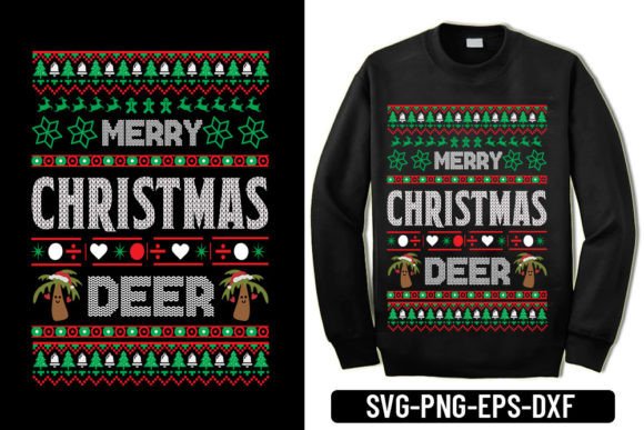 Merry Christmas Deer – Ugly S Graphics for T-Shirt Designs