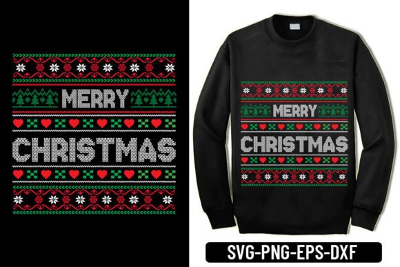 Merry Christmas – Ugly Sweater Graphics for T-Shirt Designs