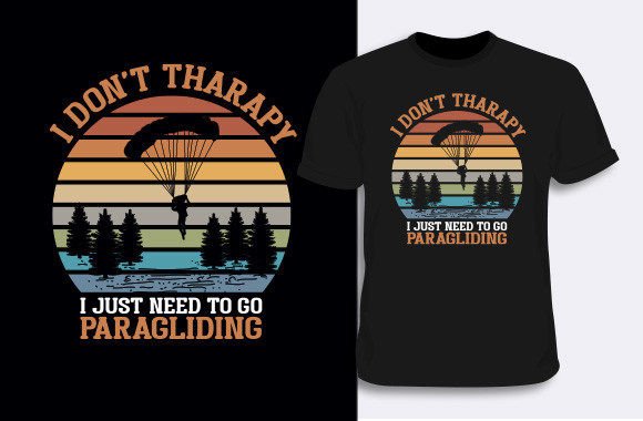 Paragliding T-Shirt Design 4: Graphics for T-Shirt Designs