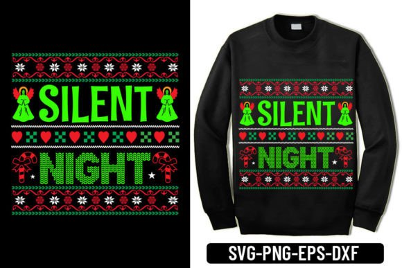 Silent Night – Christmas Ugly Sweater Graphics